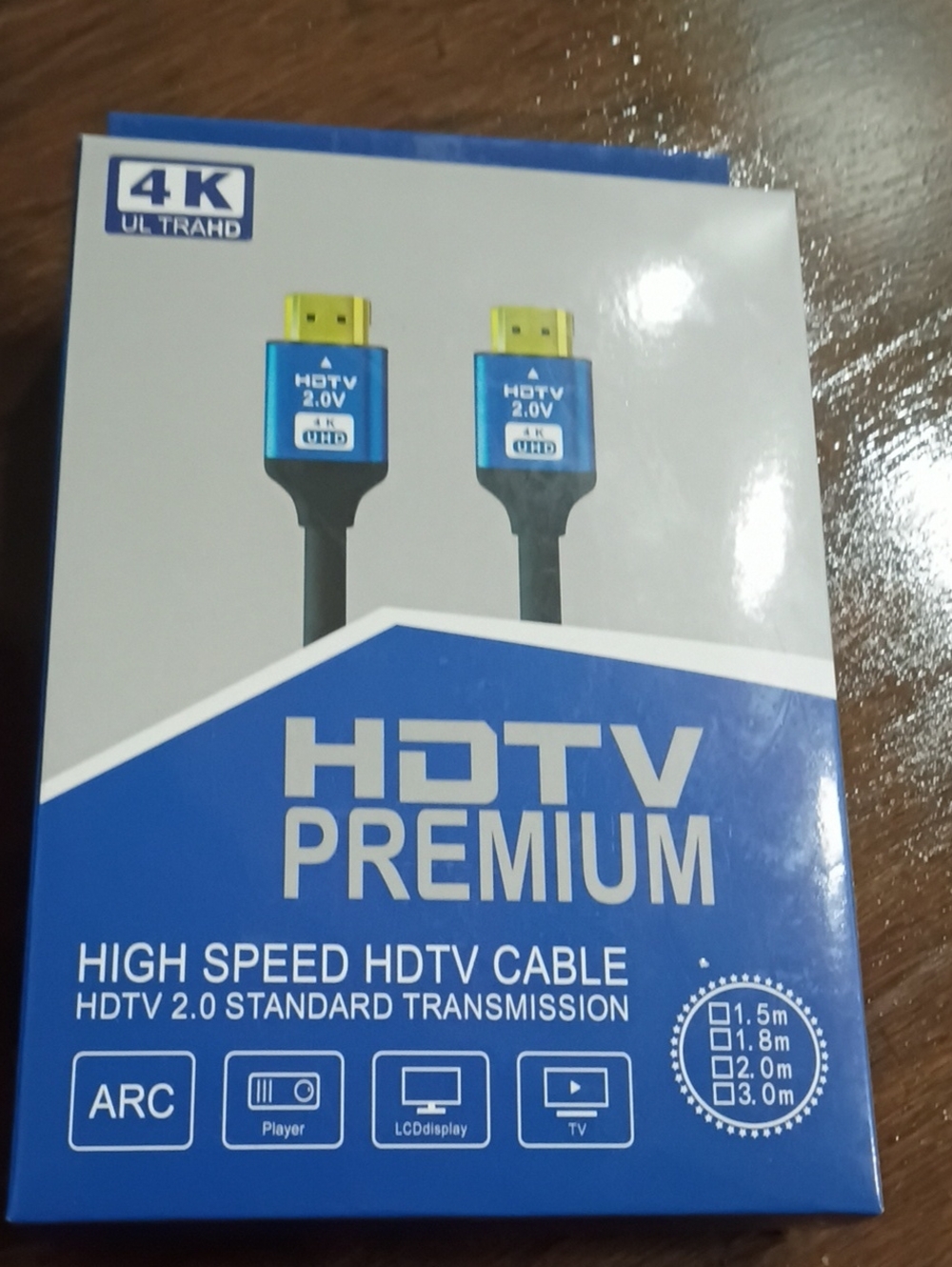 HDTV Premium 4K High-Speed HDMI Cable - Black/Blue